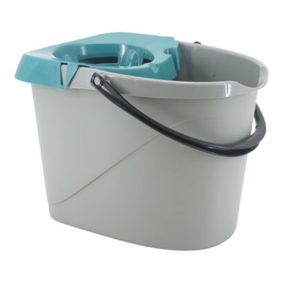 Seau et essoreuse de torsion GoodHome gris clair 14L