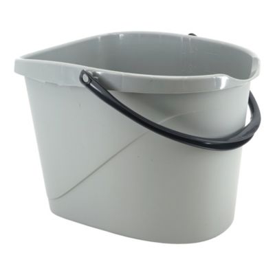 Seau et essoreuse de torsion GoodHome gris clair 14L