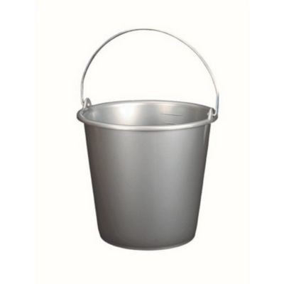 Seau ménager en plastique gris ø28 cm 10L Optiplast