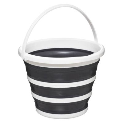 Seau pliable 10L blanc gris - 5 five simply smart