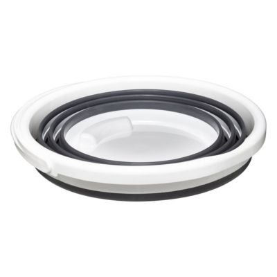 Seau pliable 10L blanc gris - 5five