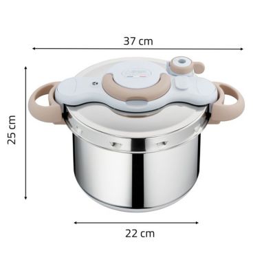 SEB Cocotte-minute 6 L (4-6 pers), Inox recyclable, Clipso Minut Eco, P4620773