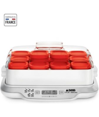 SEB Yaourtiere 12pots 140 ml, Yaourts et desserts maison, 5 programmes ...