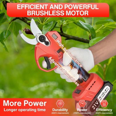 Secateur Electrique sans Fil 30mm avec 2 Batteries 21V/2000mAh