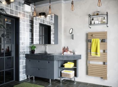 Sèche serviette électrique Sauter Asama II cappuccino + soufflerie 1500W