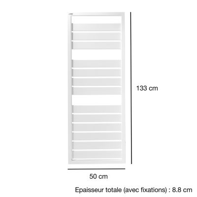 Sèche-serviettes eau chaude en acier Acova Astrakan blanc 608W