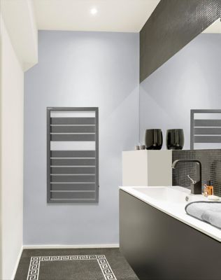 Sèche-serviettes eau chaude en acier Acova Astrakan grey aluminium 432W