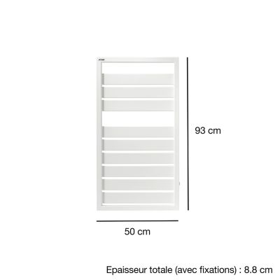 Sèche-serviettes eau chaude en acier Acova Astrakan grey aluminium 432W