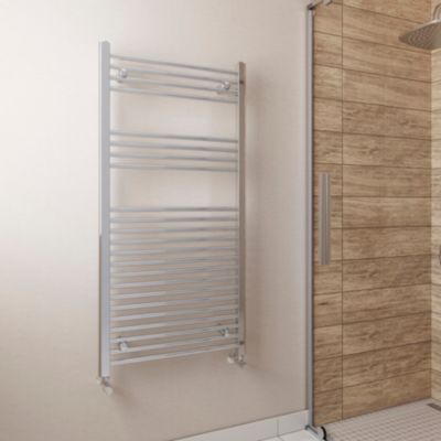 Sèche-serviettes eau chaude en acier Flomasta argent 415W