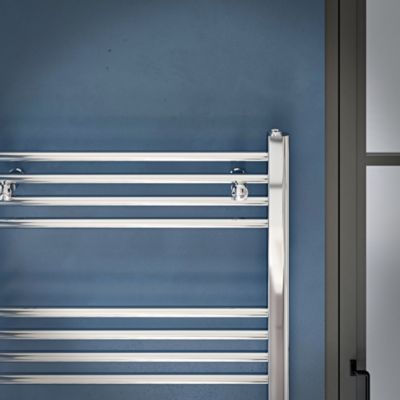 Sèche-serviettes eau chaude en acier Flomasta argent 415W
