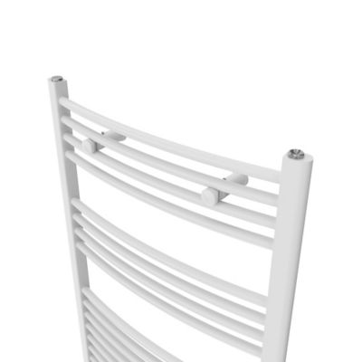 Sèche-serviettes eau chaude en acier galbé Flomasta blanc 566W