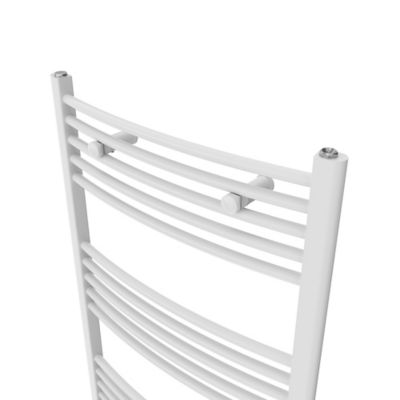 Sèche-serviettes eau chaude en acier galbé Flomasta blanc 816W