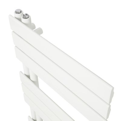 Sèche-serviettes eau chaude en acier GoodHome Boxwood blanc 379W