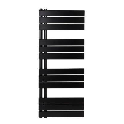 Sèche-serviettes eau chaude en acier GoodHome Boxwood noir 488W