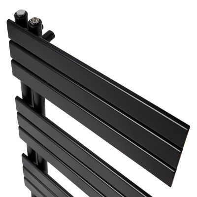 Sèche-serviettes eau chaude en acier GoodHome Boxwood noir 488W
