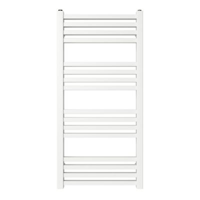 Sèche-serviettes eau chaude en acier GoodHome Duala blanc 16 barres - 325 W