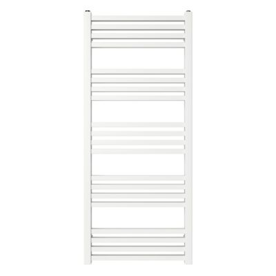Sèche-serviettes eau chaude en acier GoodHome Duala blanc 20 barres - 438 W