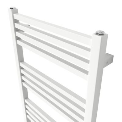 Sèche-serviettes eau chaude en acier GoodHome Duala blanc 24 barres - 518 W