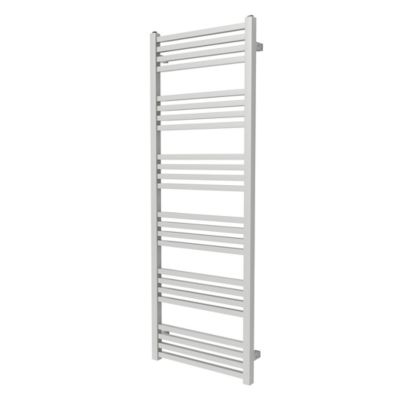 Sèche-serviettes eau chaude en acier GoodHome Duala gris 24 barres - 518 W