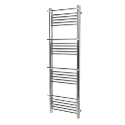 Sèche-serviettes eau chaude en acier vertical 426W chromé mat, GoodHome Solna