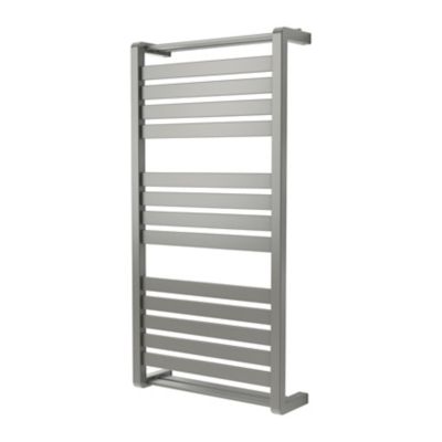 Sèche-serviettes eau chaude en acier vertical 546W gris/argent, GoodHome Loreto