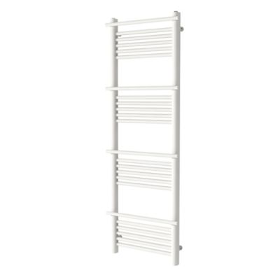 Sèche-serviettes eau chaude en acier vertical 631W blanc mat, GoodHome Solna