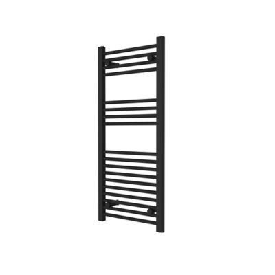 Sèche-serviettes eau chaude plat en acier Flomasta noir 411W