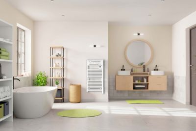 Sèche-serviettes électrique 500W blanc, Noirot Actibain Connect