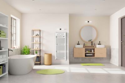 Sèche-serviettes électrique 750W blanc, Noirot Actibain Connect