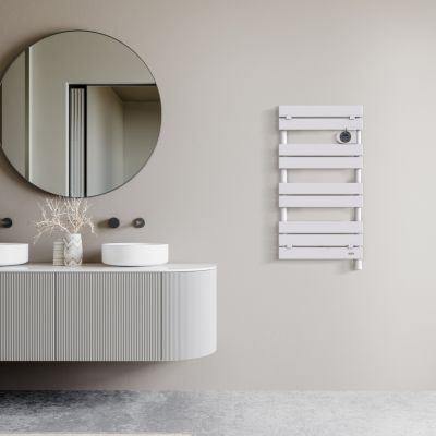 Sèche-serviettes électrique à inertie fluide 500W blanc, De'Longhi Merak Digit