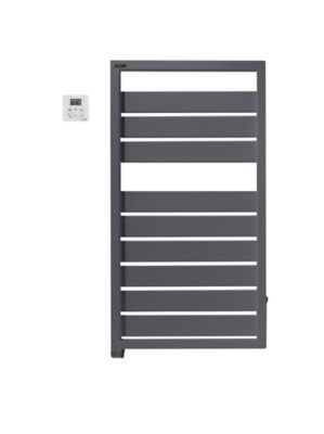 Sèche-serviettes électrique à inertie fluide 500W gris aluminium, Acova Astrakan