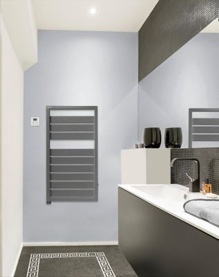 Sèche-serviettes électrique à inertie fluide 500W gris aluminium, Acova Astrakan
