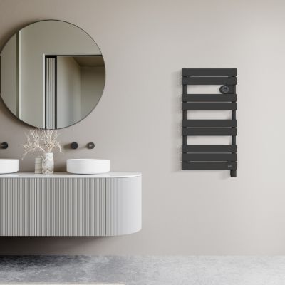 Sèche-serviettes électrique à inertie fluide 500W noir, De'Longhi Merak Digit