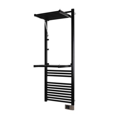 Sèche-serviettes électrique à inertie fluide 500W noir, Deltacalor Papillon 2