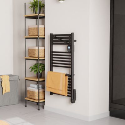 Sèche-serviettes électrique à inertie fluide 500W noir, Noirot Actibain