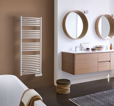 Sèche-serviettes électrique à inertie fluide 750W blanc, Acova Batik