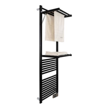 Sèche-serviettes électrique à inertie fluide 750W noir, Deltacalor Papillon 2