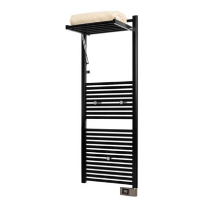 Sèche-serviettes électrique à inertie fluide 750W noir, Deltacalor Stendino