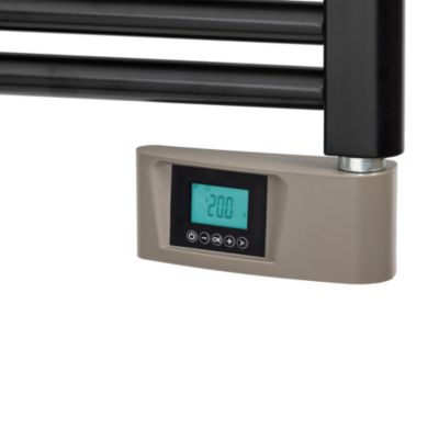 Sèche-serviettes électrique à inertie fluide 750W noir, Deltacalor Stendino