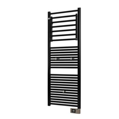 Sèche-serviettes électrique à inertie fluide 750W noir, Deltacalor Stendino