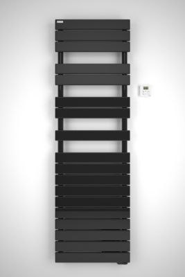 Sèche-serviettes électrique à inertie fluide Acova Alpaga symétrique noir 1000W