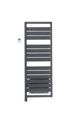 Sèche-serviettes électrique à inertie fluide Acova Astrakan +Air anthracite 750W + soufflerie 1000W