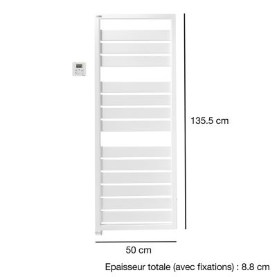 Sèche-serviettes électrique à inertie fluide Acova Astrakan blanc 750W