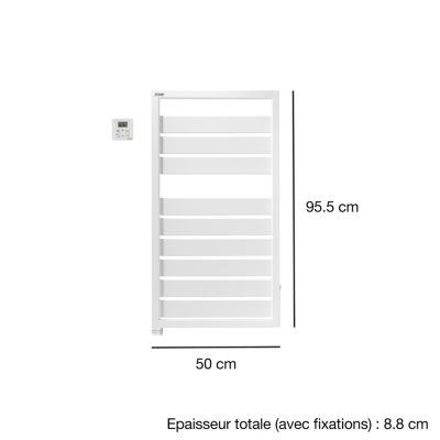 Sèche-serviettes électrique à inertie fluide Acova Astrakan noir 500W