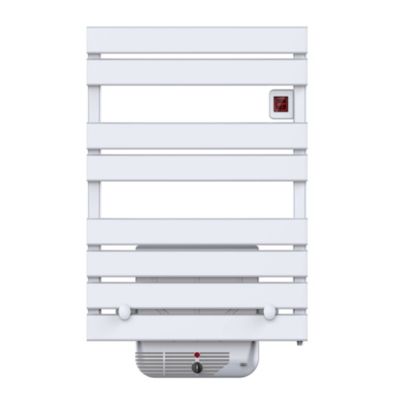 Sèche-serviettes électrique à inertie fluide blanc soufflerie 1300W, Kalia Cameron