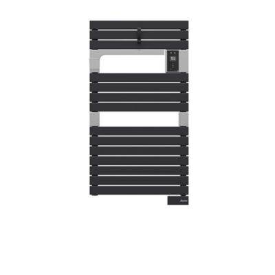 Sèche-serviettes électrique à inertie fluide connectable 500W anthracite, Sauter Asama