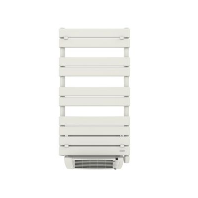 Sèche-serviettes électrique à inertie fluide De'Longhi Phorum blanc 500W + soufflerie 1000W