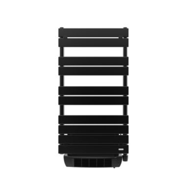 Sèche-serviettes électrique à inertie fluide Delonghi Phorum anthracite 500W + soufflerie 1000W