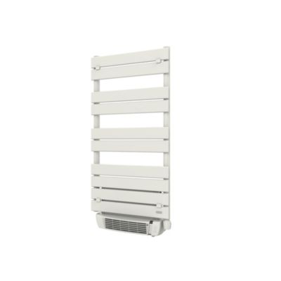 Sèche-serviettes électrique à inertie fluide Delonghi Phorum blanc 500W + soufflerie 1000W