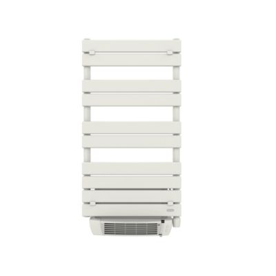 Sèche-serviettes électrique à inertie fluide Delonghi Phorum blanc 500W + soufflerie 1000W